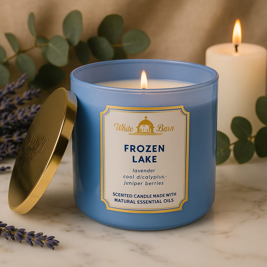 White Barn Frozen Lake Candle