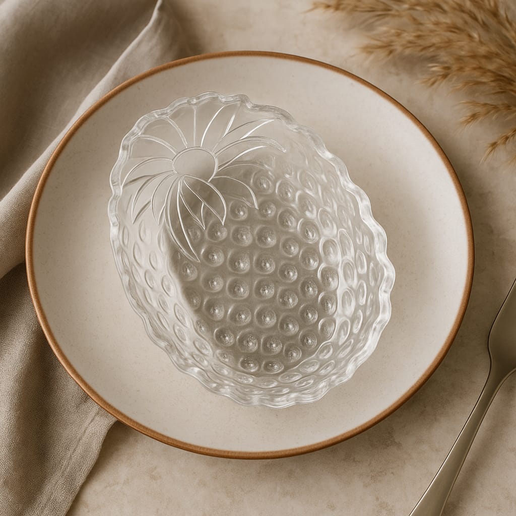 Pineapple Shaped Glass Bowl