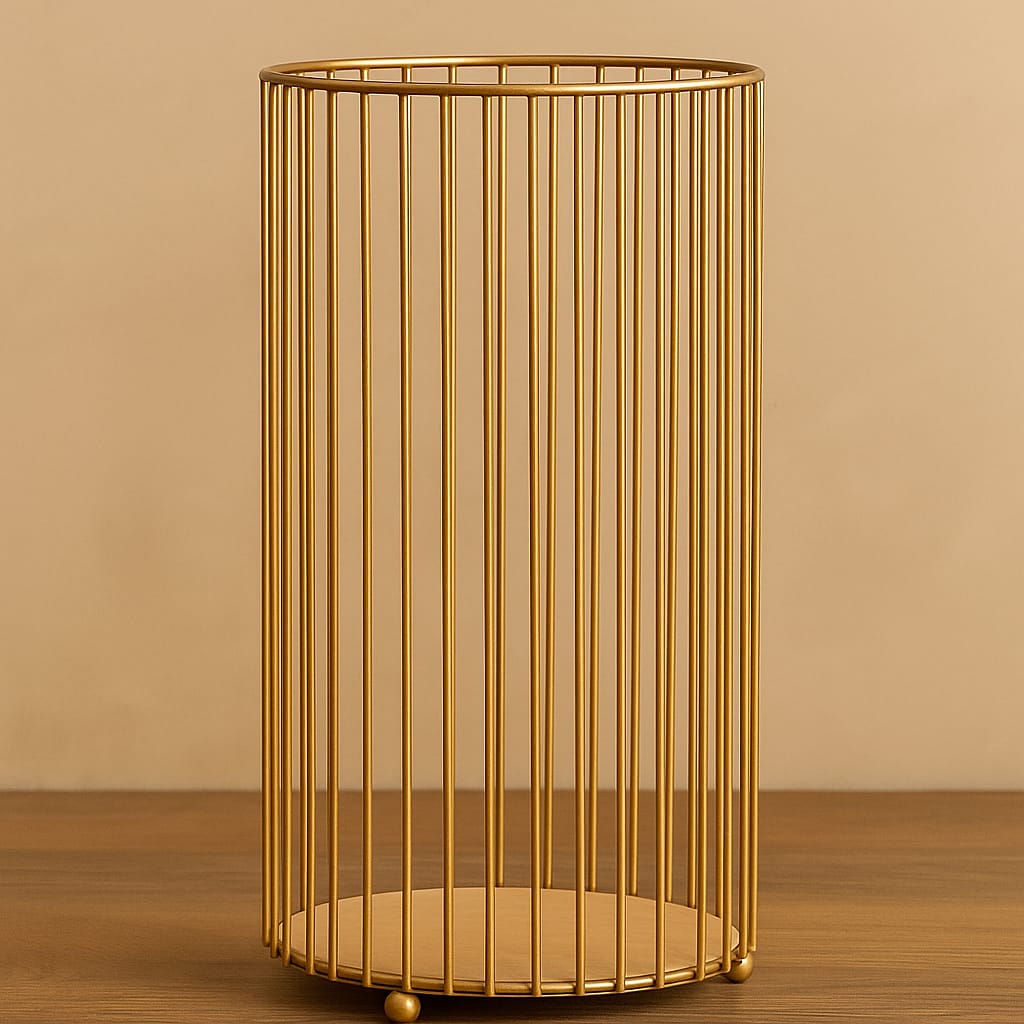 Minimalist Gold Wire Basket
