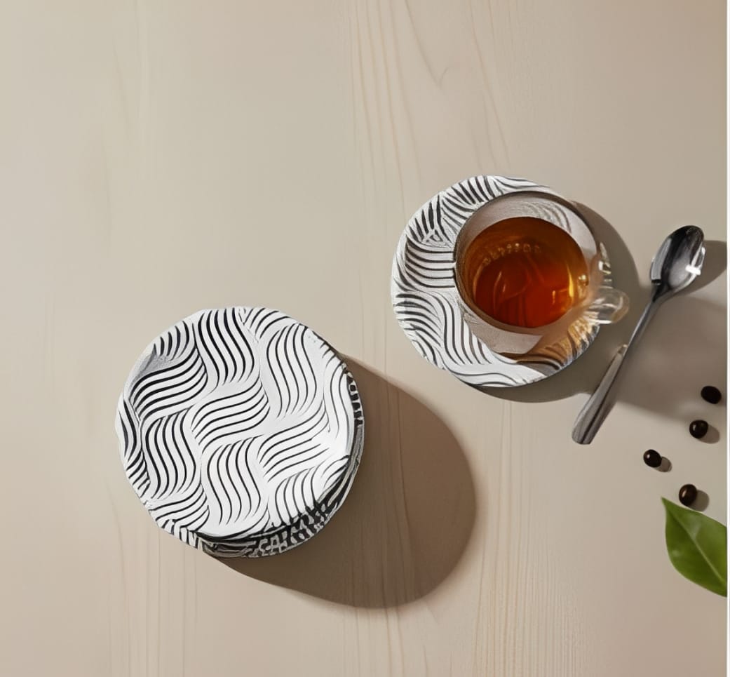 Printed Pattern Style Coasters - Set Of 6