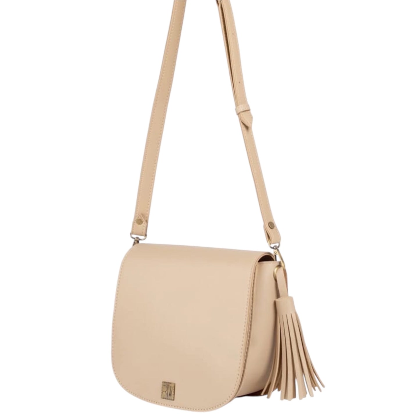 Beige Tassel Crossbody Bag