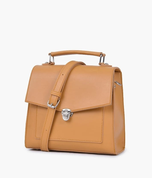 Elegant Mustard Leather Hand Bag