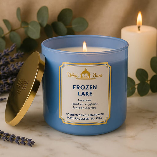 White Barn Frozen Lake Candle