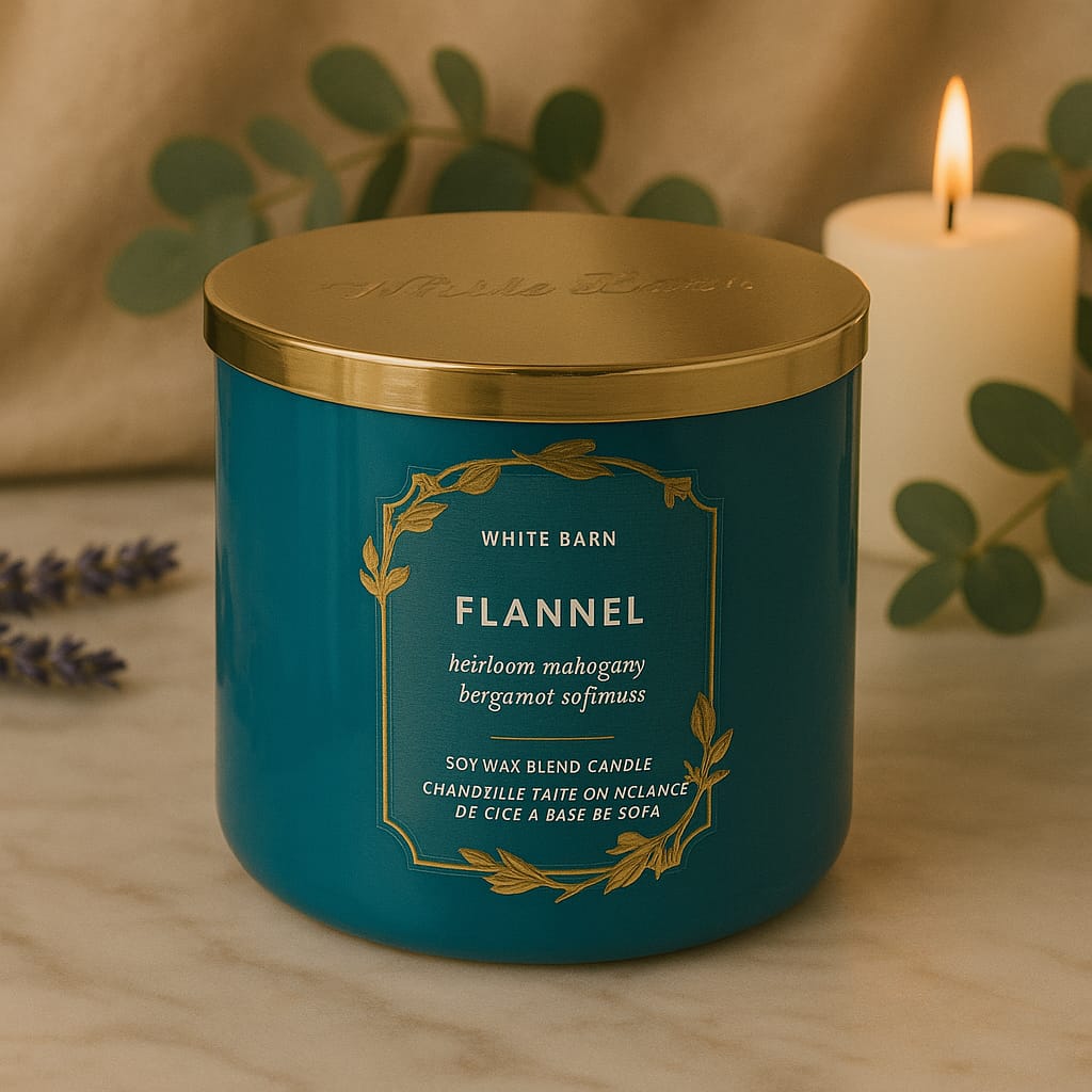 White Barn Flannel 3-Wick Candle