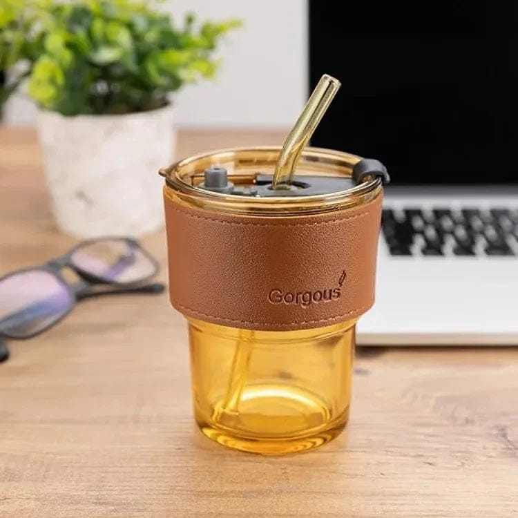 Reusable Tumbler with Plastic Straw