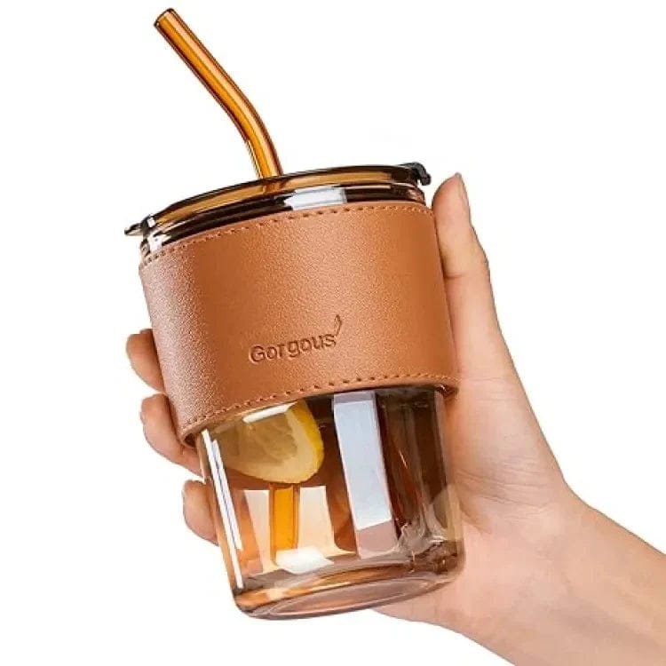 Reusable Tumbler with Plastic Straw