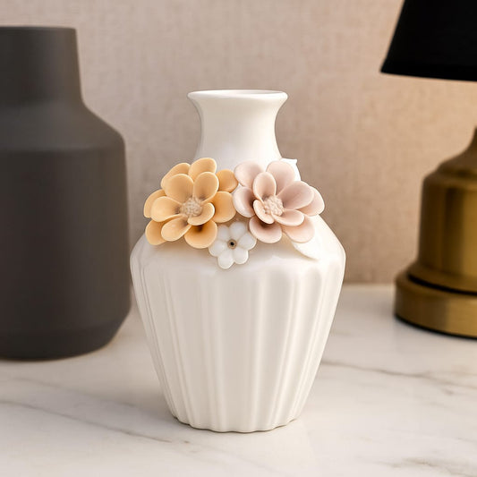 Floral Charm Ceramic Vase