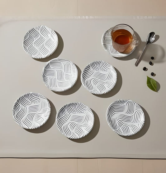 Printed Pattern Style Coasters - Set Of 6