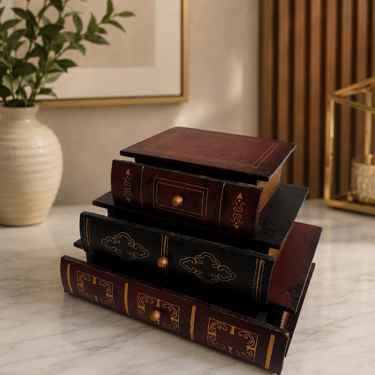 Book-Shaped Decorative Drawers