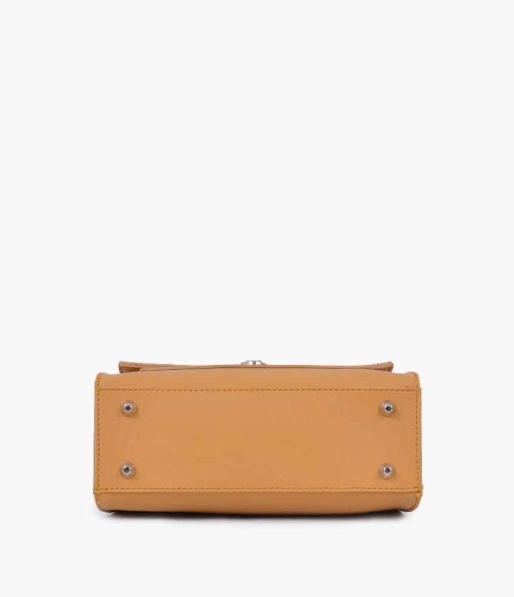Elegant Mustard Leather Hand Bag