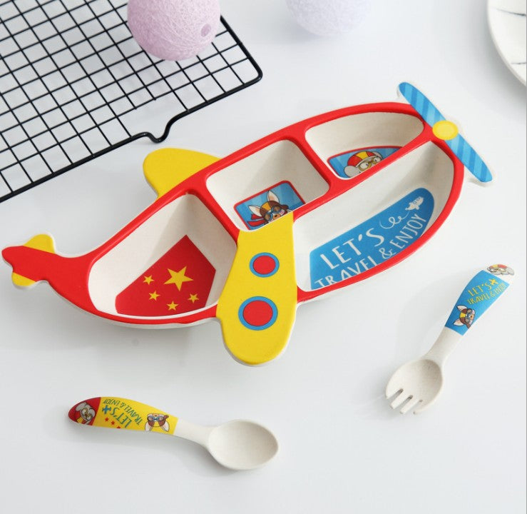 Airplane-Shaped Kids Partition Food Platter
