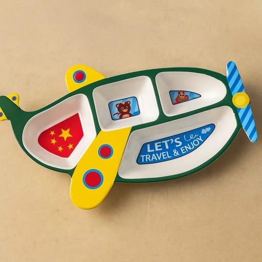 Airplane-Shaped Kids Partition Food Platter