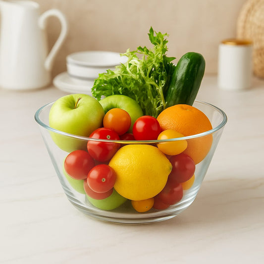 Set of 2 Glass Serving Bowls